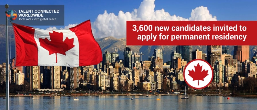 3,600 new candidates invited to apply for permanent residency in the latest Express Entry draw