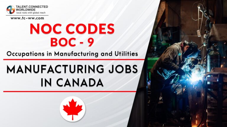 Manufacturing Jobs in Canada with New NOC Codes