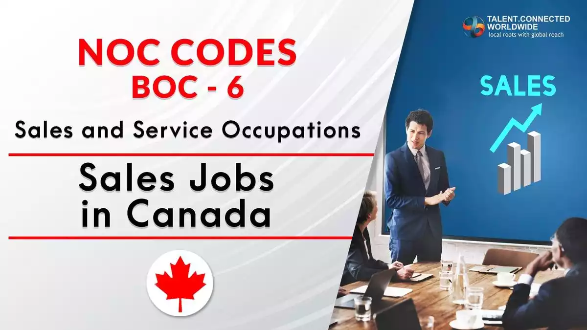 Sales Jobs In Canada With New NOC Codes BOC 6