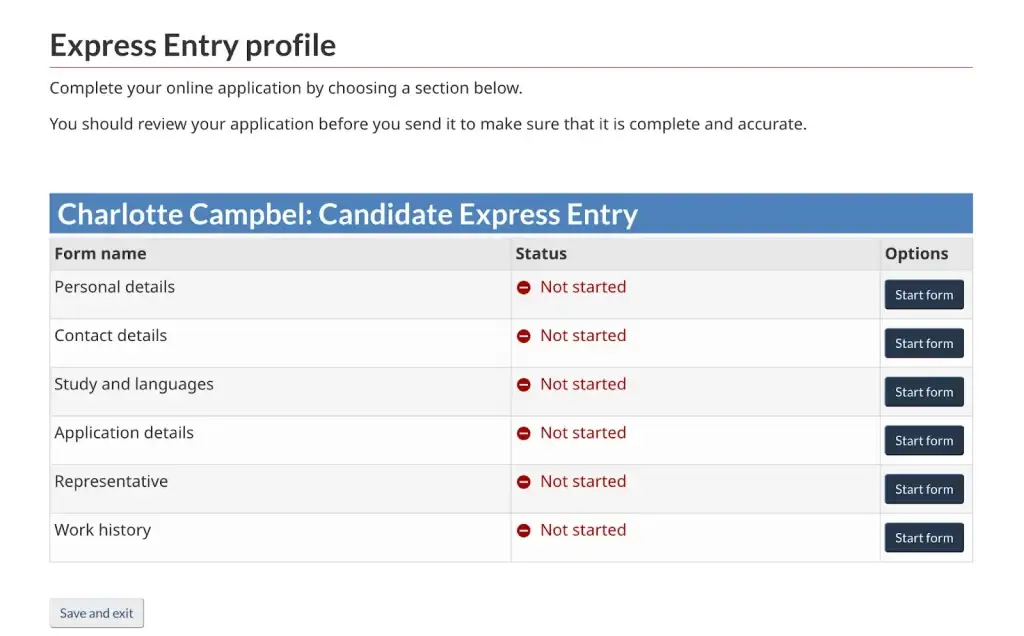 Express-Entry-Profile-Creation